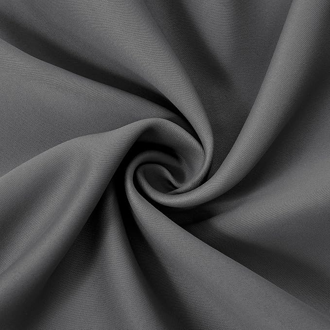 Grey Blackout Curtains 34 x 54 Inch Length/Set of 2 Curtain Panels/Thermal - Image 6