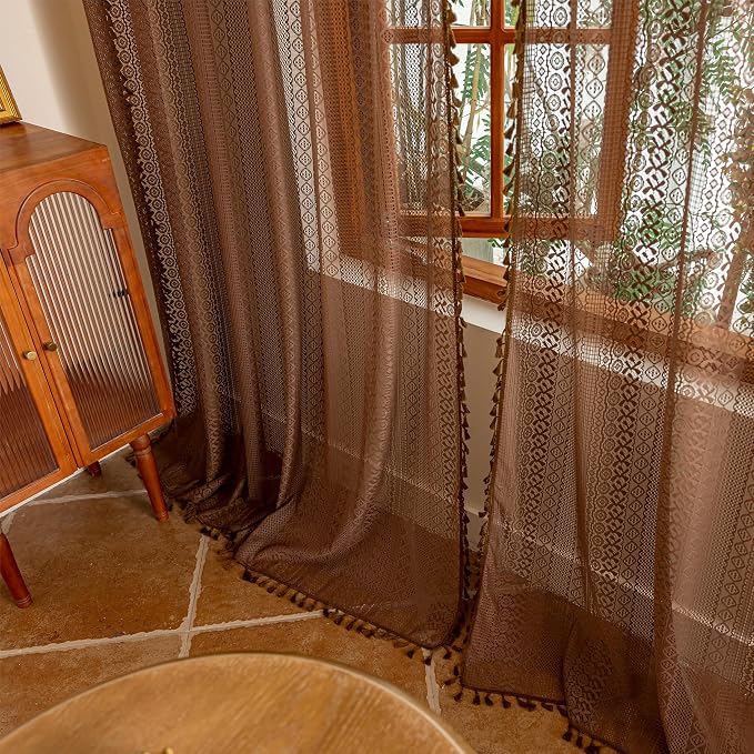 Sutuo Home Boho Lace Curtains 2 Panels Set by SutuoHome
