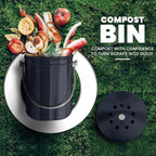 Utopia Kitchen Compost Bin for Kitchen Countertop, 1.3 Gallon Compost Bucket for Kitchen with Lid, Includes 1 Spare Charcoal Filter (Dark Purple)