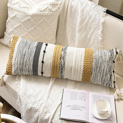 Decorative Lumbar Throw Pillow Cover 14x36 Boho Long Cushion - Image 4
