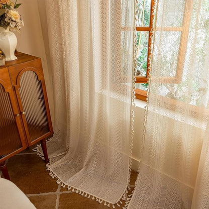 Sutuo Home Beige Boho Curtains 2 Panels by SutuoHome