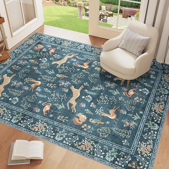 DUKINO 3x5 Rug, Washable Animal Area Rug - Image 3