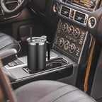 HASLE OUTFITTERS 40 oz Stainless Steel Tumbler with Handle, Vacuum Insulated Tumblers Bulk, Reusable Double Wall Travel Coffee Mug, Durable Powder Coated Water Bottle(Black, 1)