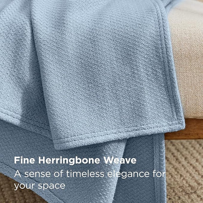Bedsure GentleSoft 100% Cotton Blanket King Size - Image 3