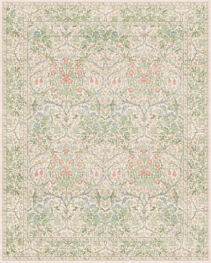 Cream Green Washable 8x10 Area Rugs - Image 3