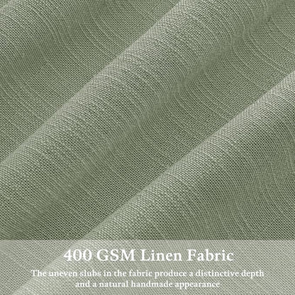 Thick Linen Pinch Pleat Sage Green Light Filtering Curtains 102 Inches Long | - Image 3