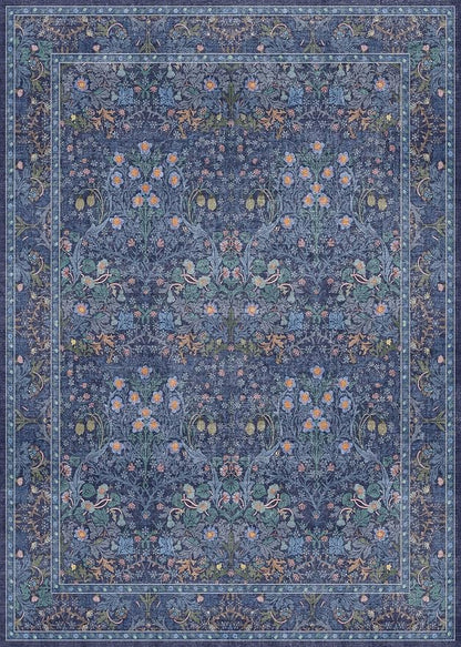 Dark Navy Blue Living Room Rug 5x7 Area Rug - Image 3