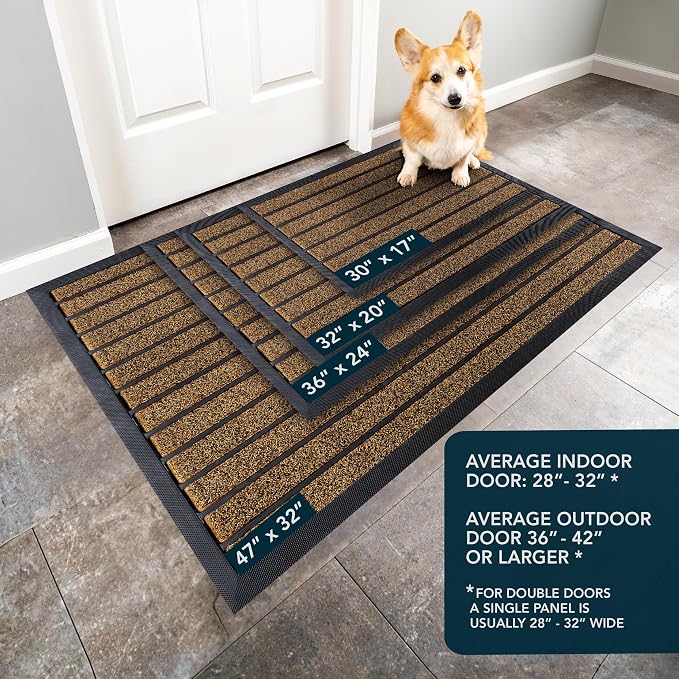 ubdyo Extra Durable Door Mat Outside Entrance | Dirt Trapping, Non-Slip Backing - Image 3