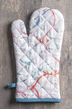 Maison d' Hermine Oven Gloves 100% Cotton Oven Mitt 7" x 13" with Loop Heat Resistant, BBQ, Cooking Gloves, Baking, Grilling, Kitchen, Handling Hot Pans (Pack of 1, Enora)