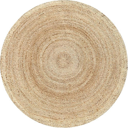 Hausattire Jute Braided Round Area Rug, 8 ft | 100% natural jute, hand woven - Image 3
