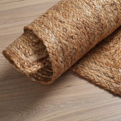 Hausattire Jute Braided Area Rug, 2x3 ft | 100% natural jute, hand woven - Image 9