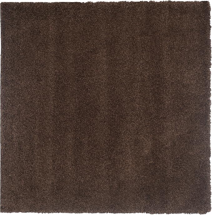 SAFAVIEH California Premium Shag Collection 6'7" x 6'7" Square Brown SG151 - Image 3