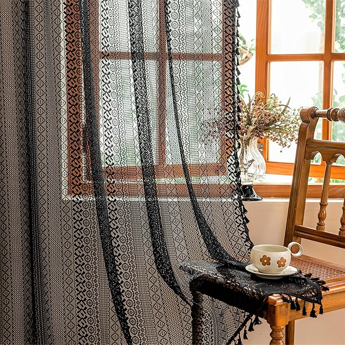 Sutuo Home Lace Boho Curtains 2 Panels by SutuoHome