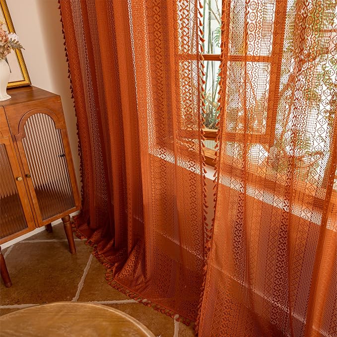Sutuo Home Lace Boho Curtains 2 Panels by SutuoHome