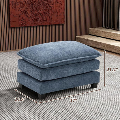 Ihanherry Ottoman for Modular Sectional Cloud Sofa, Chenille Deep Seat Couch - Image 3