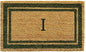 Calloway Mills 153041830I Sage Green Border 18" x 30" Monogram Doormat by Callowaymills