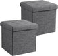 Ornavo Home 2 Pack 15 Inch Folding Storage Ottoman by OrnavoHome