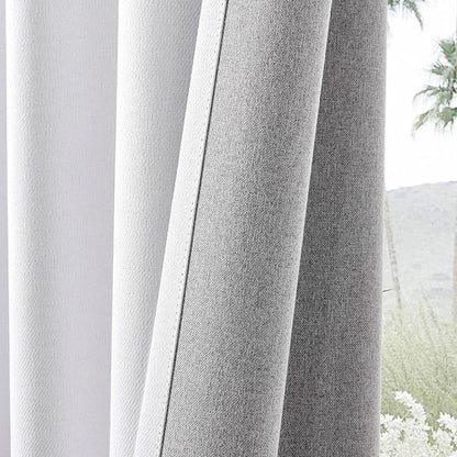 Joydeco Faux Linen Blackout Curtains - Image 3
