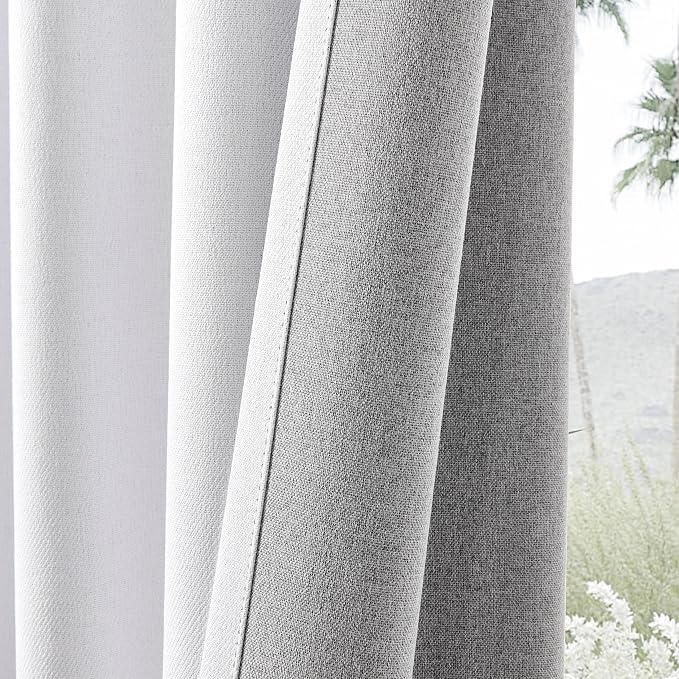 Joydeco Faux Linen Blackout Curtains - Image 4