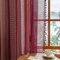 Sutuo Home Burgundy Boho Lace Curtains 72 inch Lengh by SutuoHome