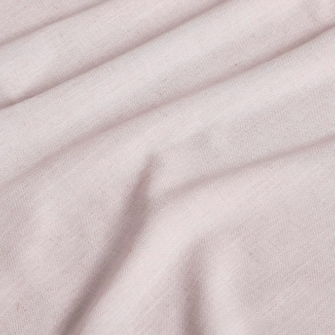Vision Home Soft Pink Pinch Pleated Full Blackout Curtains Linen Blended Room - Image 5