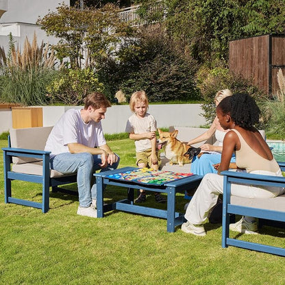 SERWALL 8 Pieces HDPE Outdoor Conversation Sofa Set - Image 8