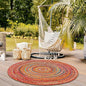 Hausattire Braided Boho Round Rug, 5 ft | Jute/cotton blend, hand woven by Hausattire