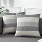 AmHoo Pack of 2 Farmhouse Stripe Check Throw Pillow Covers Set Case Cotton by AmHootextile