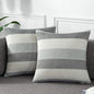 AmHoo Pack of 2 Farmhouse Stripe Check Throw Pillow Covers Set Case Cotton by AmHootextile