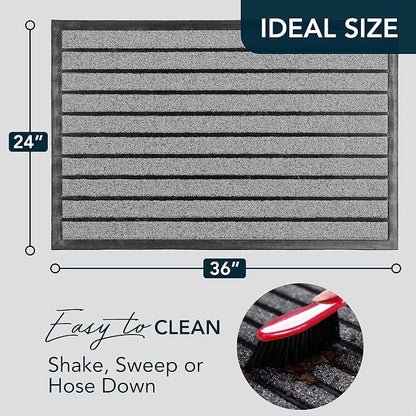 ubdyo Extra Durable Door Mat Outside Entrance | Dirt Trapping, Non-Slip Backing - Image 2