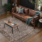 4x6 Brown Blue Vintage Floral Washable Area Rug by HUGEAR
