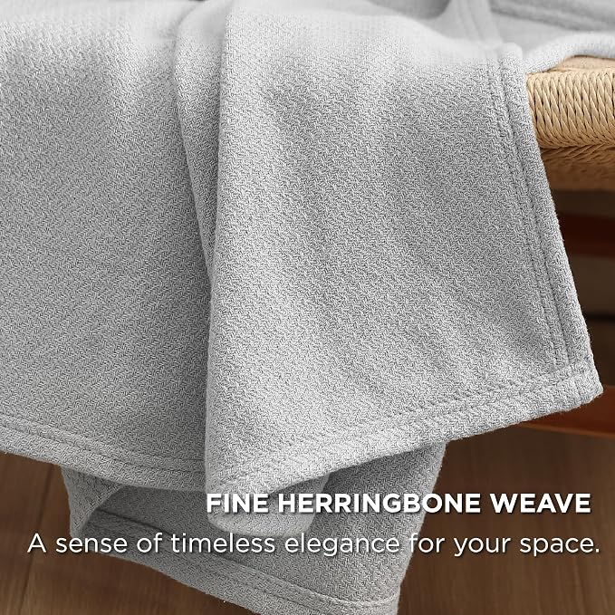 Bedsure GentleSoft 100% Cotton Large Throw Blanket - Image 3