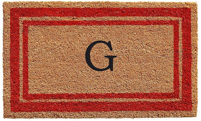Calloway Mills 153032436G Red Border 24" x 36" Monogram Doormat by Callowaymills