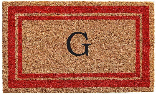 Calloway Mills 153032436G Red Border 24" x 36" Monogram Doormat by Callowaymills