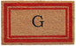 Calloway Mills 153032436G Red Border 24" x 36" Monogram Doormat by Callowaymills