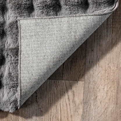 nuLOOM Jeni Dark Grey Checkered Washable Runner Rug, Dark Grey - Image 4